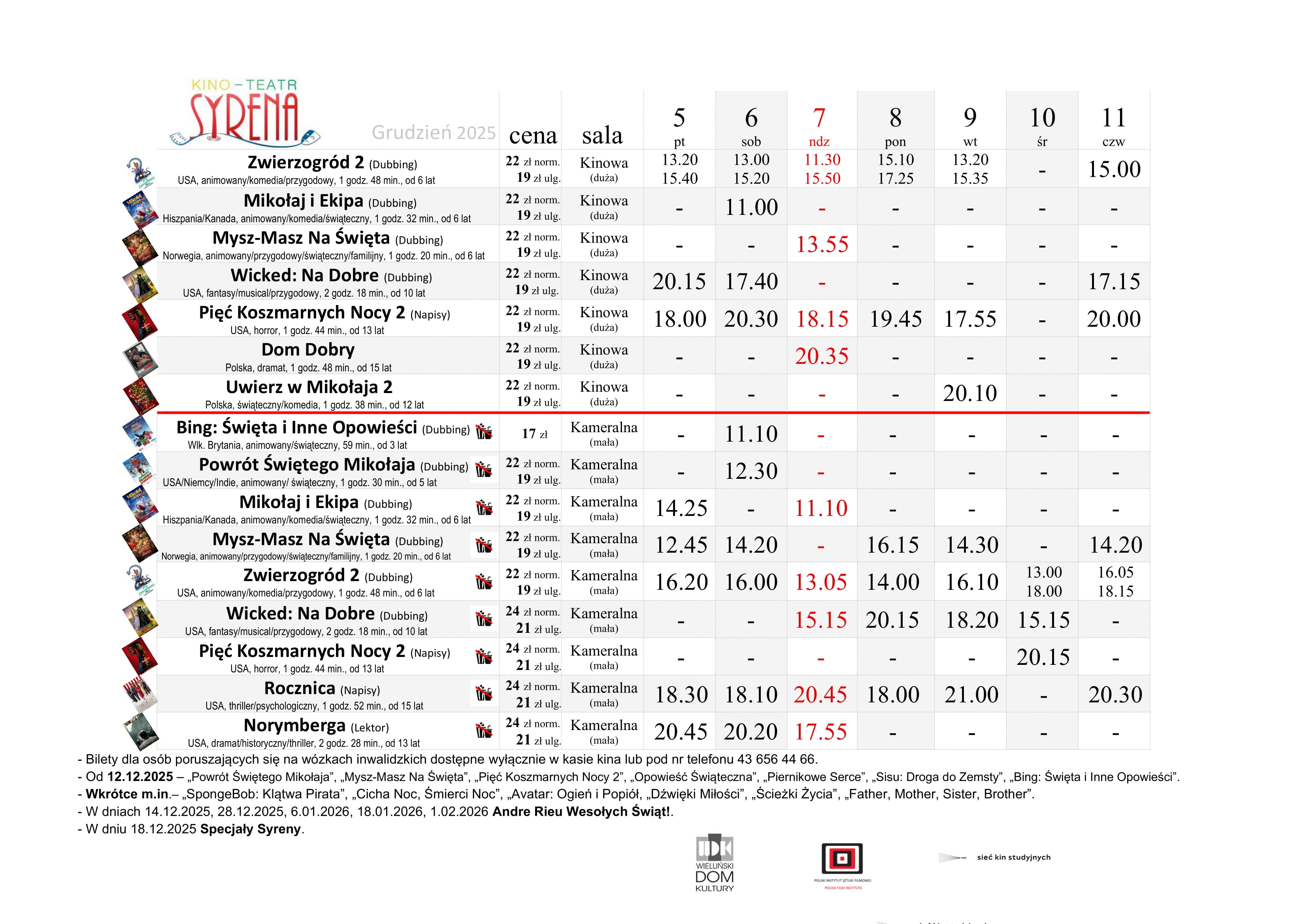 „Zwierzogród 2”, „Norymberga” i nie tylko. Repertuar kina Syrena w Wieluniu