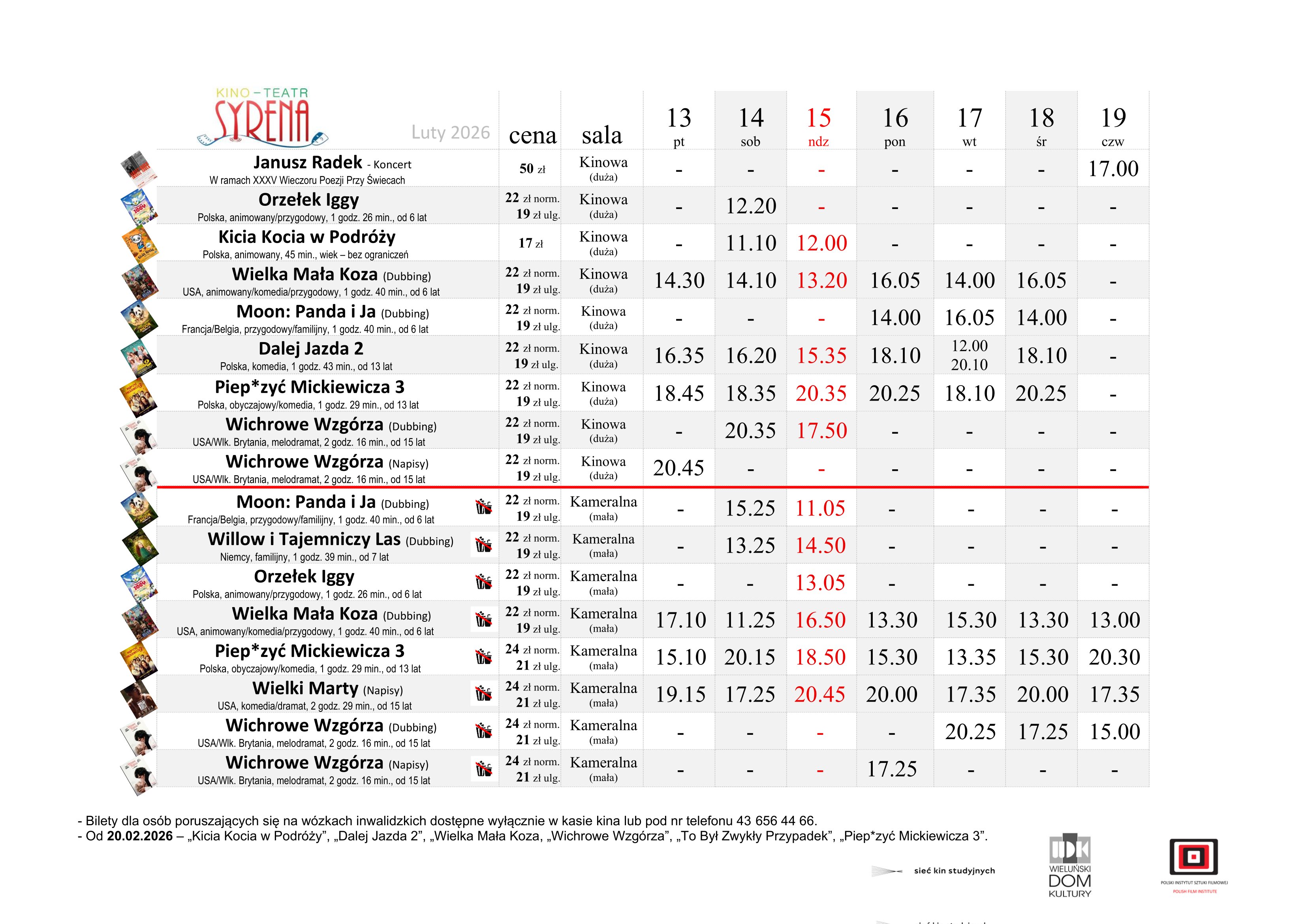 „Wichrowe Wzgórza”, „Piep*zyć Mickiewicza 3” i nie tylko. Co grają w kinie w Wieluniu?